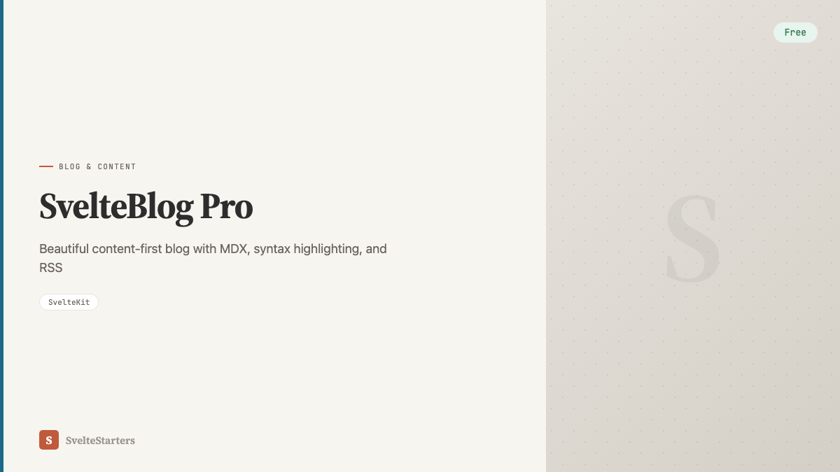 SvelteBlog Pro screenshot